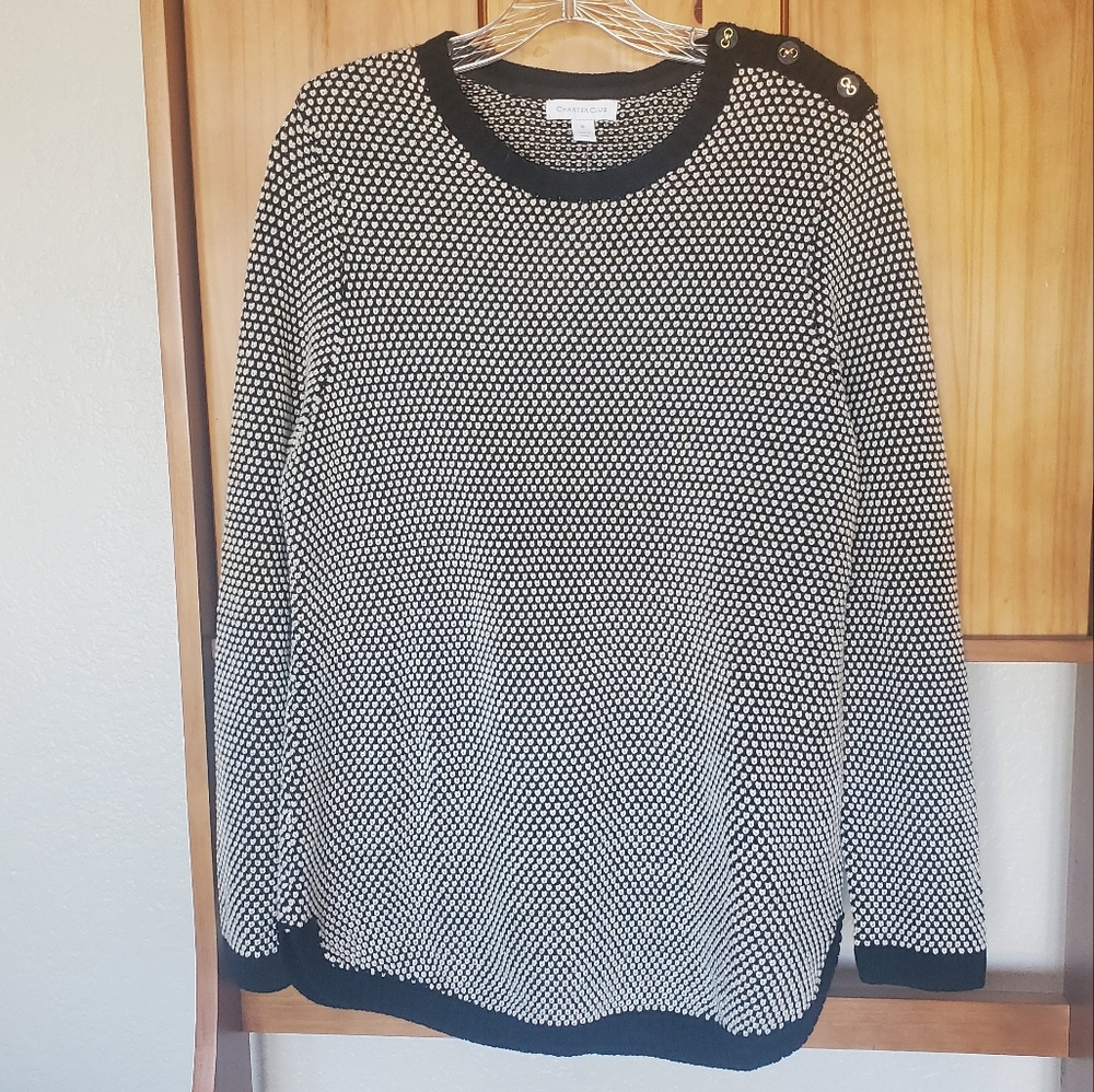 Charter Club Black and White Sweater